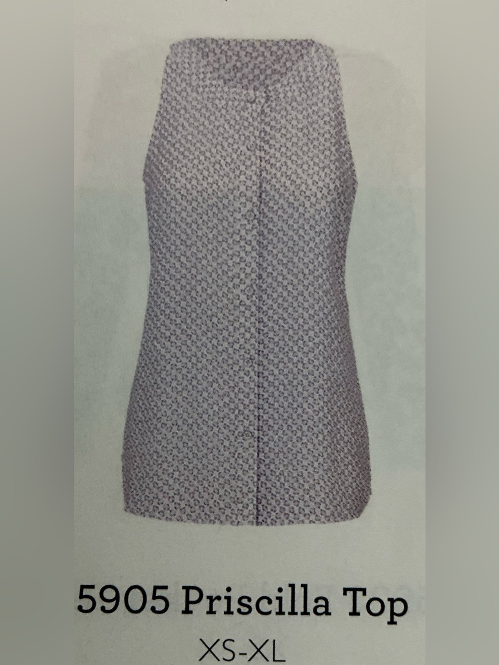 CAbi Priscilla Top in lavender print